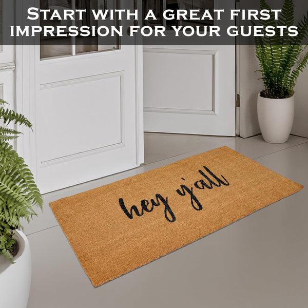 Hey Y'all Door Mat 48x24 Inch