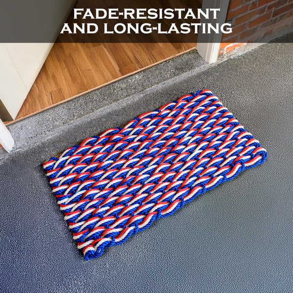Lobster Rope Mat Patriotic 30x17 Inch