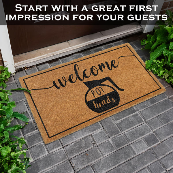 Pot Head Door Mat Outdoor 30x17 Inch