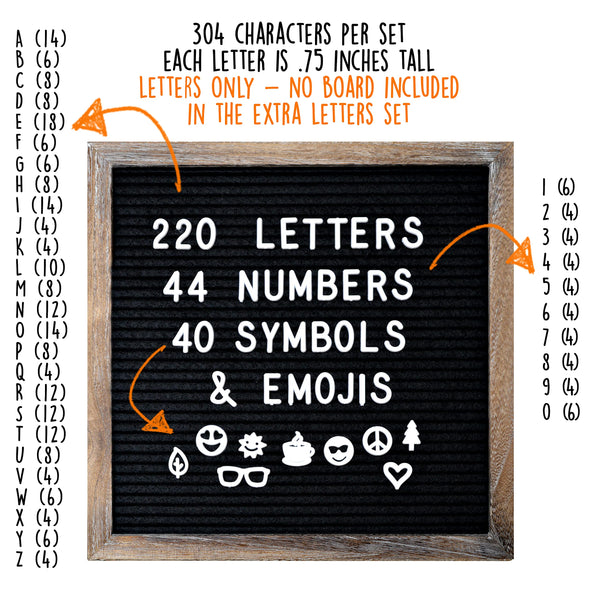 letter board letterboards felt pre-cut decor