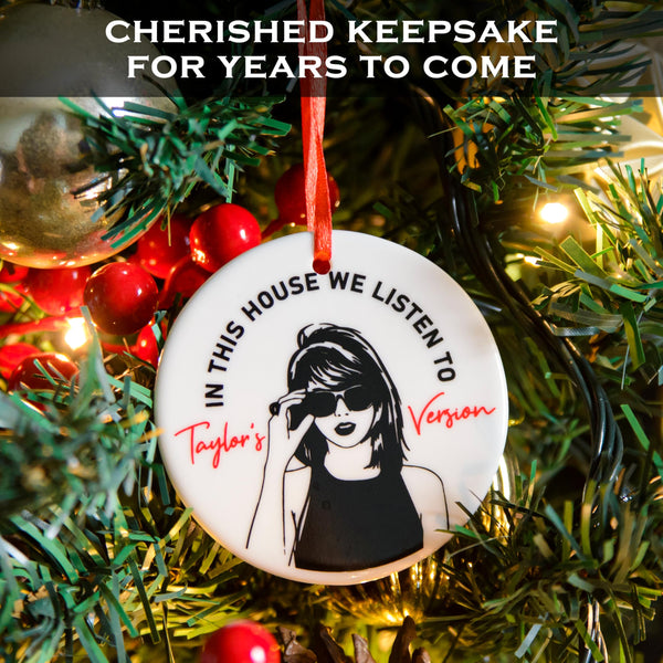 In This House We Listen to Taylor's Version Ornament 3 Inch