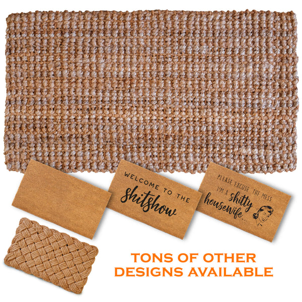 Jute Doormat 30x17 Inch, Braided Doormat, Jute Outdoor Mat, Natural Jute Rug, Jute Door Mat Outdoor, Small Jute Rug, Jute Mat, Door Mat Jute