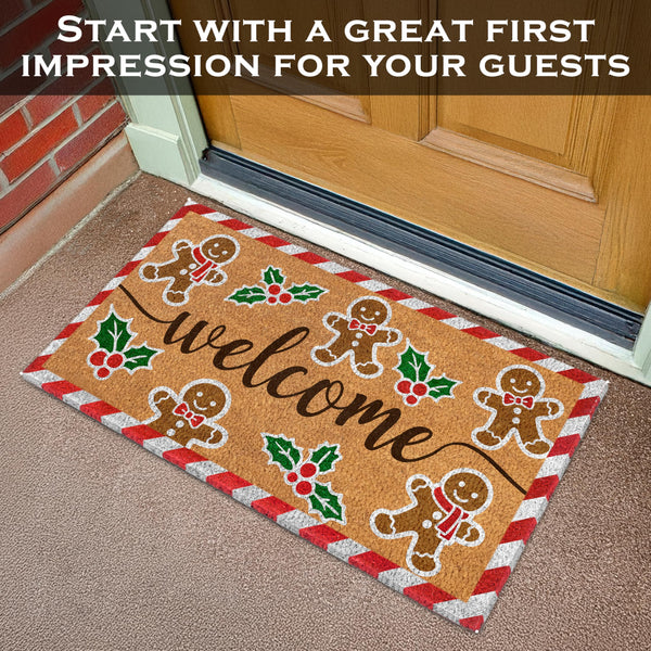 Gingerbread Doormat 30x17 Inch