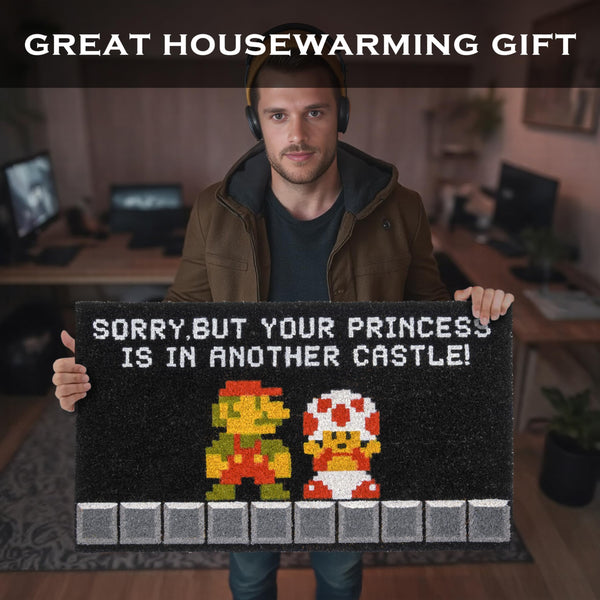 Sorry But Your Princess is in Another Castle Gamer Door Mat 30x17 Inch