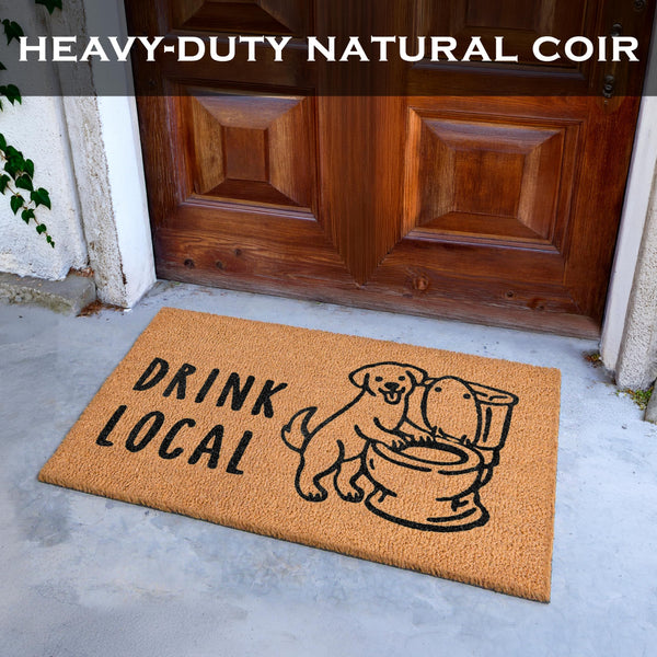 Drink Local Door Mat 30x17 Inch