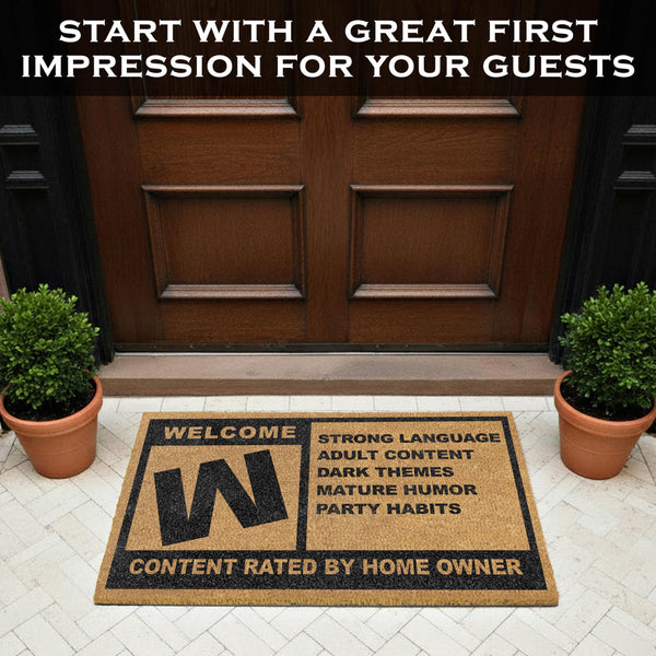 RGamer Mature Rating Door Mat Outdoor 30x17 Inch