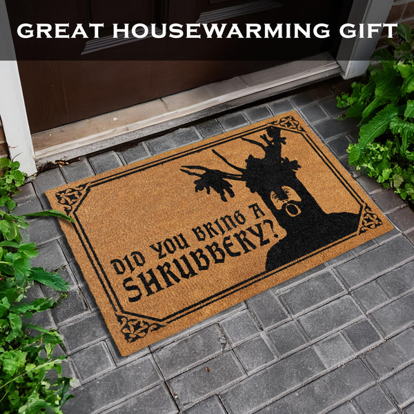 MAINEVENT Did You Bring a Shrubbery Monty Door Mat 30x17 Inch, Funny Monty Doormat, Monty Gift, Monty and the Holy Grail Gift, Monty