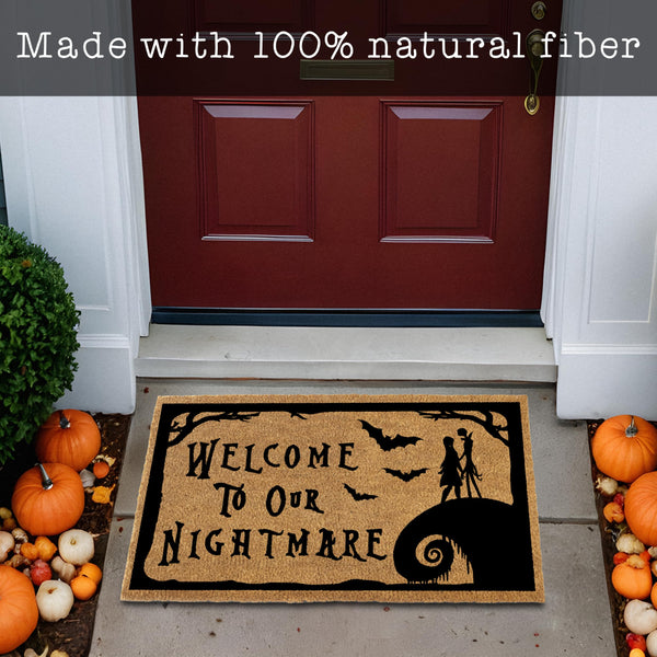 MAINEVENT Nightmare Before Christmas Door Mat 30x17 Inch, Jack Skellington Door Mat, Nightmare Before Christmas Doormat, Nightmare Before