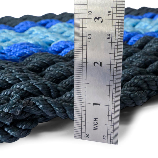 Lobster Rope Mat Atlantic Stripe 30x17 Inch