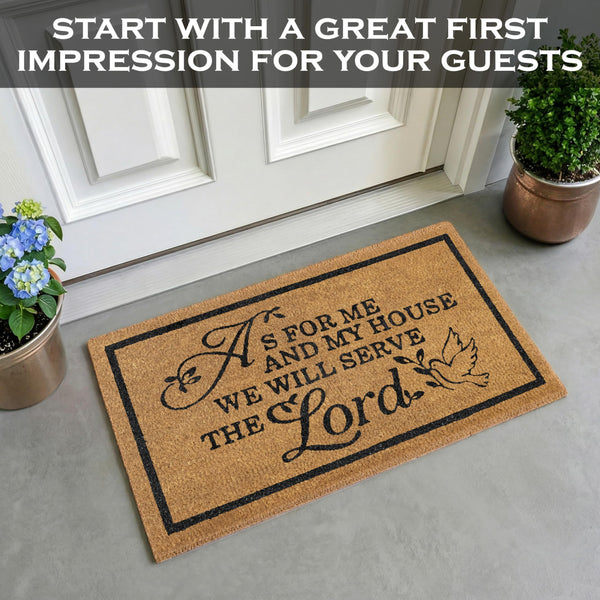 As for Me and My House Door Mat 30x17 Inch