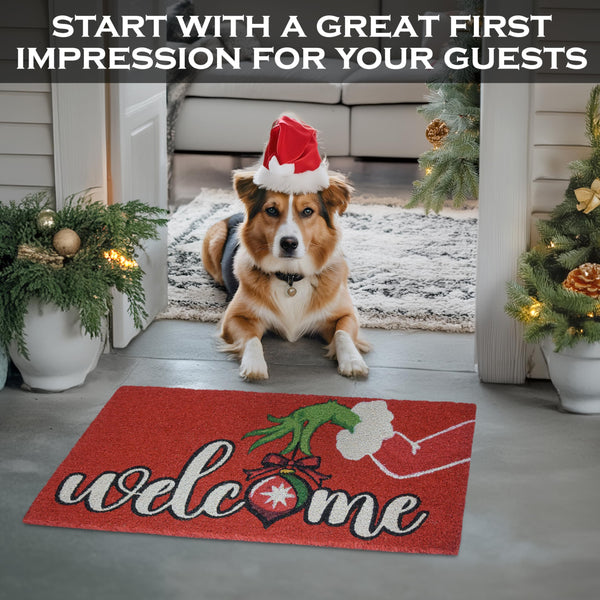 MAINEVENT Grinch Door Mat Outdoor 30x17 Inch, Grinch Christmas Door Mat, Grinch Doormat Outdoor, Grinch Outdoor Mat, Grinch Welcome Mat, Grinch Rug