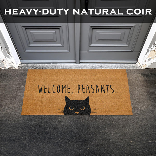 Welcome Peasants Door Mat Large 48x24 Inch