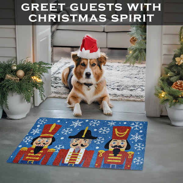 MAINEVENT Nutcracker Welcome Mat 30x17 Inch, Nutcracker Outdoor Rug, Nutcracker Doormat Outdoor, Nutcracker Christmas Door Mat, Nutcracker Door Mat