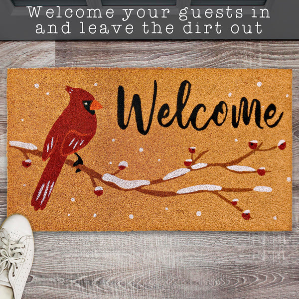 Cardinal Winter Doormat 30x17 Inch