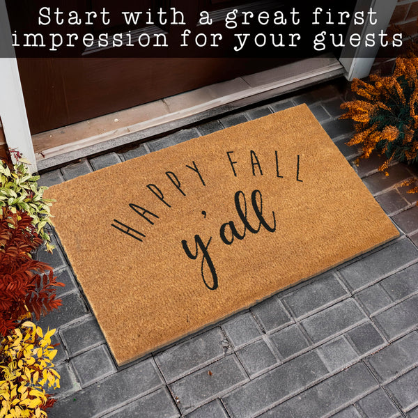 Coir Mat Happy Fall Y'all Doormat 30