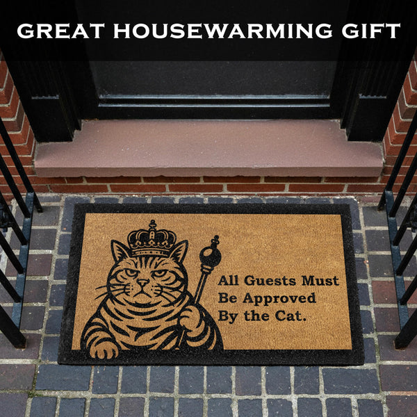 Black Cat Approved Doormat 30x17 Inch