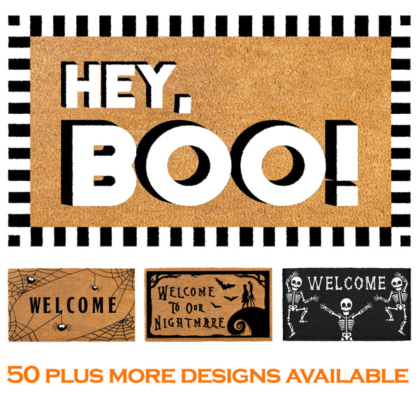 MAINEVENT Hey Boo Door Mat 30x17 Inch, Hey Boo Doormat Outdoor, Hey Boo Halloween Decor, Boo Mat, Halloween Doormat, Halloween Door Mat