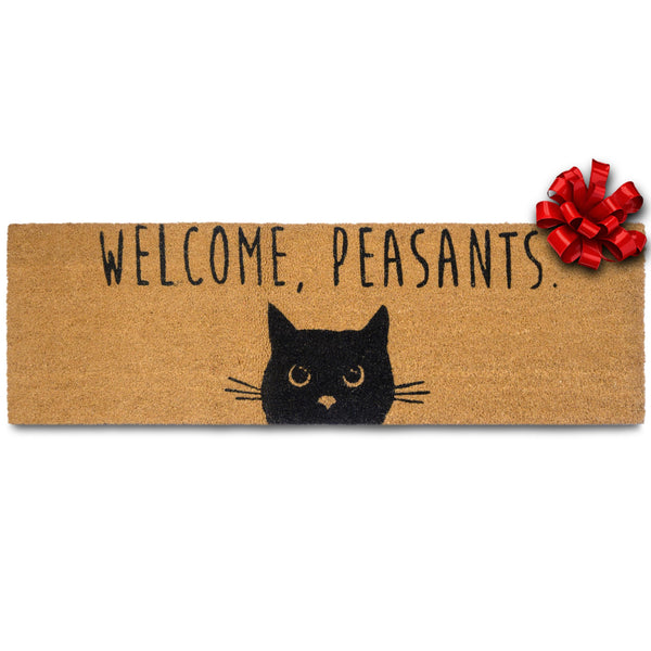 Welcome Peasants Cat Doormat 50x15 Inch