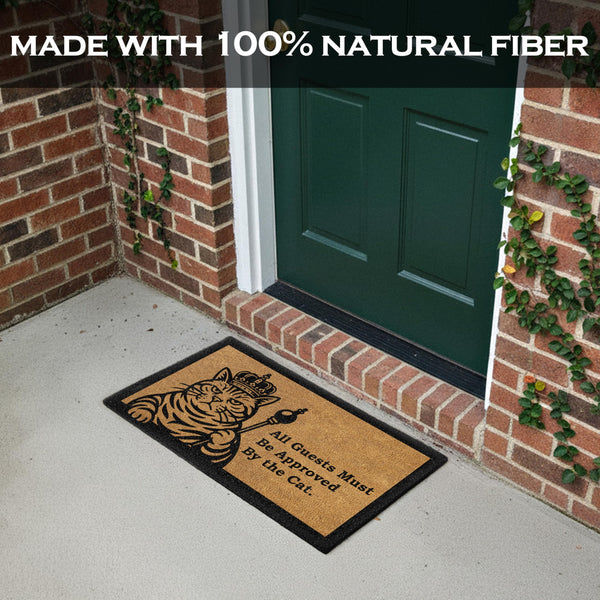Black Cat Approved Doormat 30x17 Inch