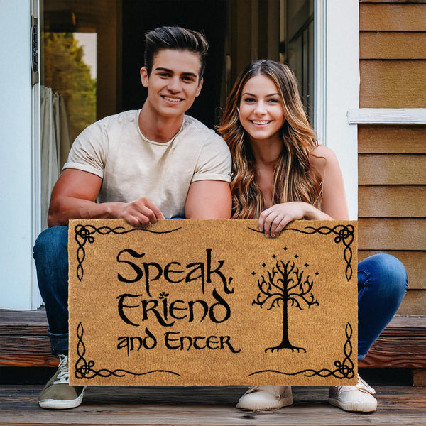 Speak Friend and Enter Doormat 30x17 Inch