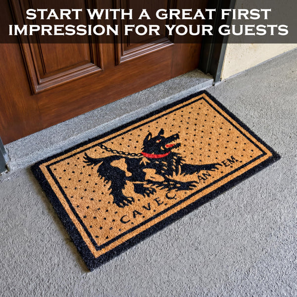 Cave Canem Dog Door Mat 30x17 Inch