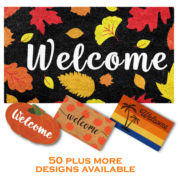 MAINEVENT Welcome Fall Door Mat 30x17 Inch, Fall Leaf Mat, Fall Leaf Doormat, Fall Leaf Rug, Fall Leaves Doormat, Fall Welcome Mat for Front