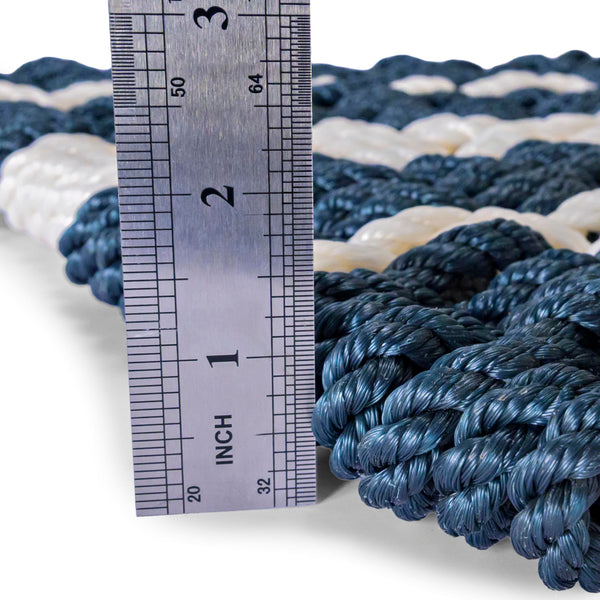 Lobster Rope Mat Coastal Stripe 30x17 Inch