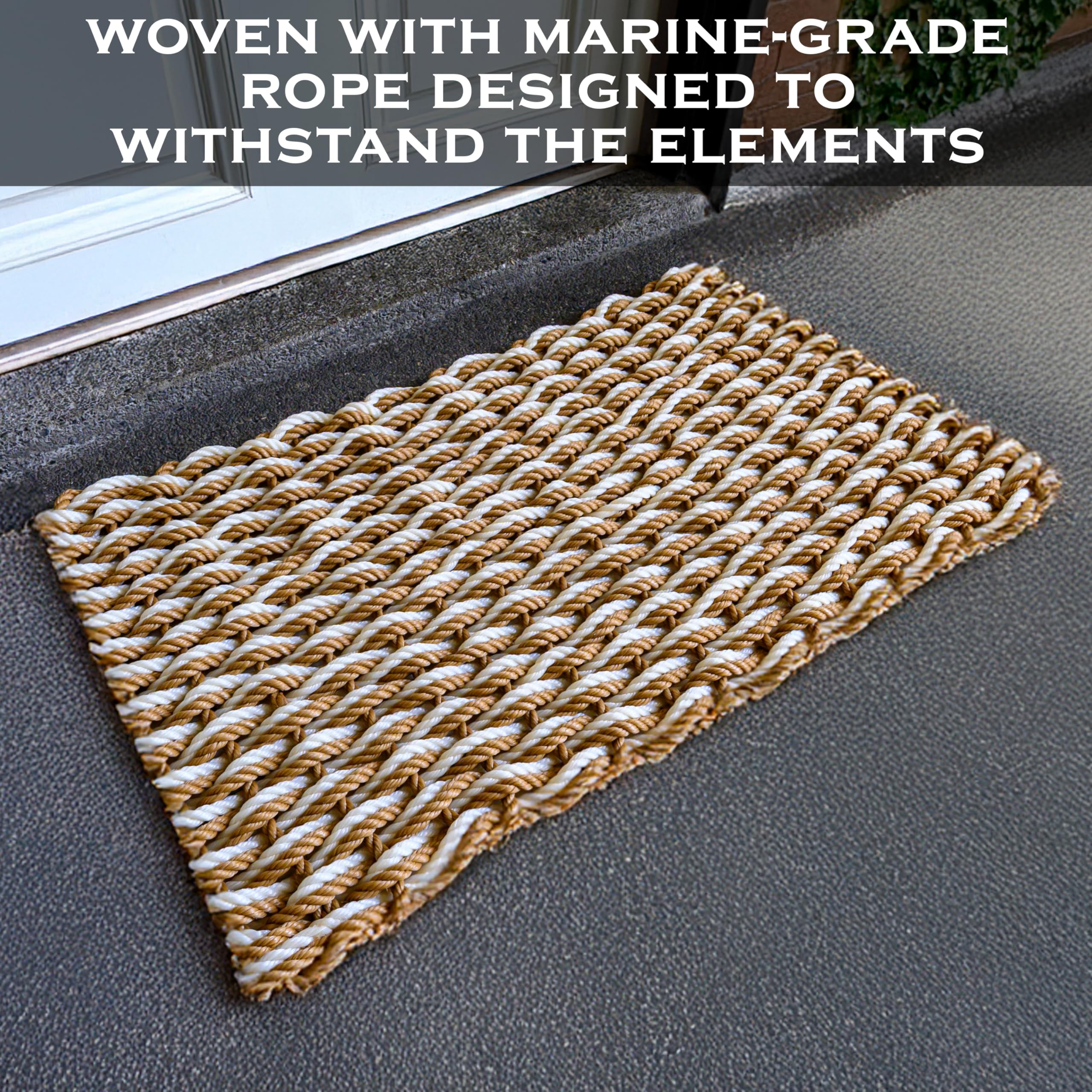 Heavy Rope Mat Lobster Rope Mat Sand 30x17 Inch | Main Event USA