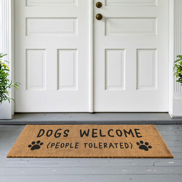 Dogs Welcome People Tolerated Large Door Mat 50x15 Inch