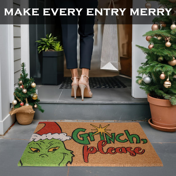 MAINEVENT Grinch Please Door Mat Outdoor 30x17 Inch, Grinch Christmas Door Mat, Grinch Doormat Outdoor, Grinch Outdoor Mat, Grinch Welcome Mat, Grinch Rug