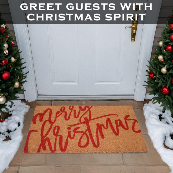 MAINEVENT Merry Christmas Door Mat 30x17 Inch, Merry Christmas Outdoor Mat, Merry Christmas Outdoor Rug, Merry Christmas Doormat, Merry Christmas Mat