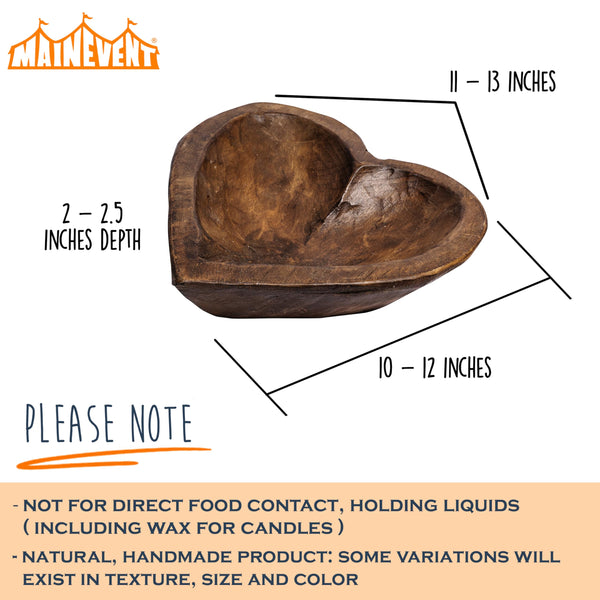 Wooden Decorative Dough Bowl Home Decor