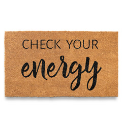 Coir Mat Check Your Energy 30"x17"