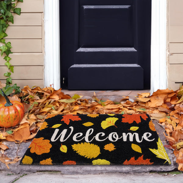 MAINEVENT Welcome Fall Door Mat 30x17 Inch, Fall Leaf Mat, Fall Leaf Doormat, Fall Leaf Rug, Fall Leaves Doormat, Fall Welcome Mat for Front