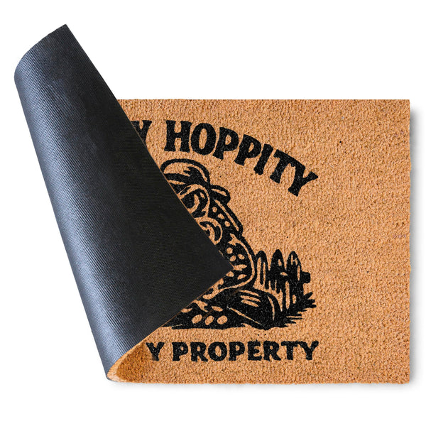 Hippity Hoppity Get Off My Property Door Mat 30x17 Inch