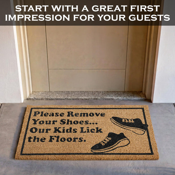 Kids Lick Floors Doormat 30x17 Inch