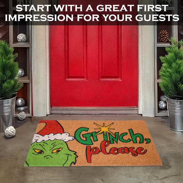 MAINEVENT Grinch Please Door Mat Outdoor 30x17 Inch, Grinch Christmas Door Mat, Grinch Doormat Outdoor, Grinch Outdoor Mat, Grinch Welcome Mat, Grinch Rug