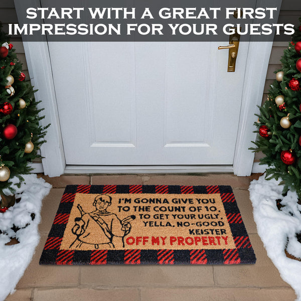 MAINEVENT I'm Gonna Give You to the Count of 10 Door Mat 30x17 Inch, Home Alone Door Mat, Christmas Vacation Door Mat, Home Alone Doormat