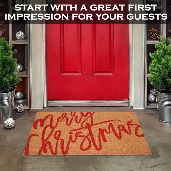 MAINEVENT Merry Christmas Door Mat 30x17 Inch, Merry Christmas Outdoor Mat, Merry Christmas Outdoor Rug, Merry Christmas Doormat, Merry Christmas Mat