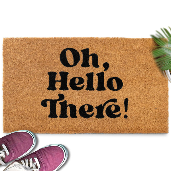 MAINEVENT Hey Y'all and Hello There Coir Doormat with Anti-slip Backing