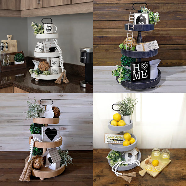MAINEVENT 3 Tiered tray farmhouse decor 