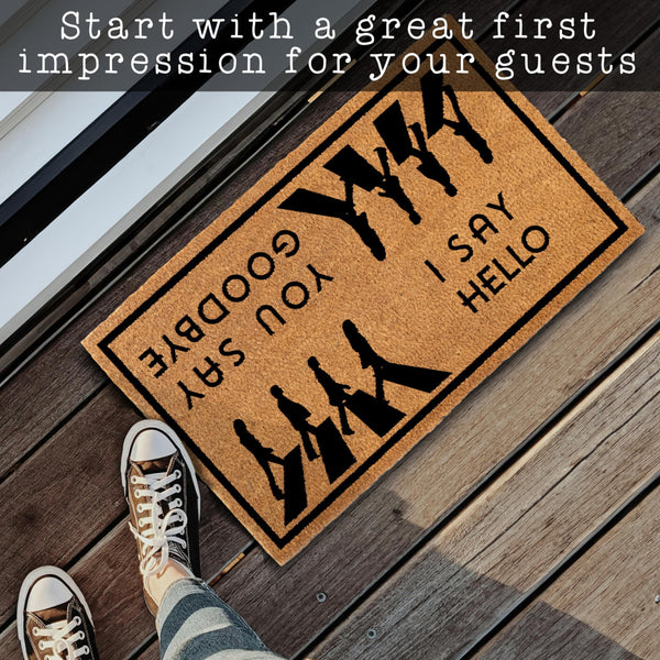 MAINEVENT Beatles Hello Goodbye Coir Outdoor Mat 