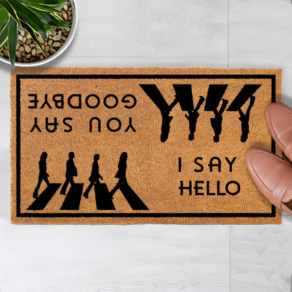 MAINEVENT Beatles Hello Goodbye Coir Outdoor Mat 