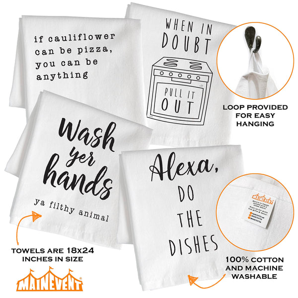MAINEVENT_Funny_kitchen_towel_set_of_4_