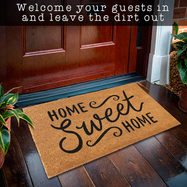 MAINEVENT Home Sweet Home Coir Outdoor Mat 
