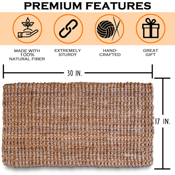 MAINEVENT Jute Outdoor Coir Doormat Mats 