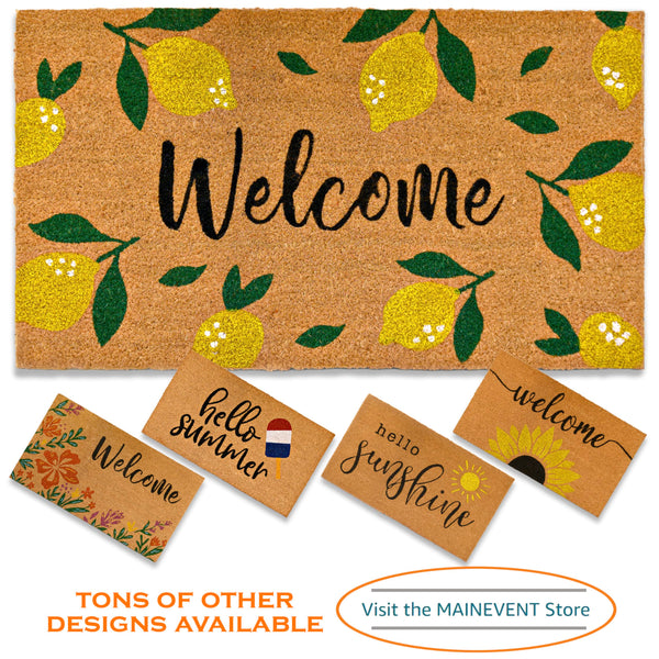 MAINEVENT Lemon Summer Coir Outdoor Mat 