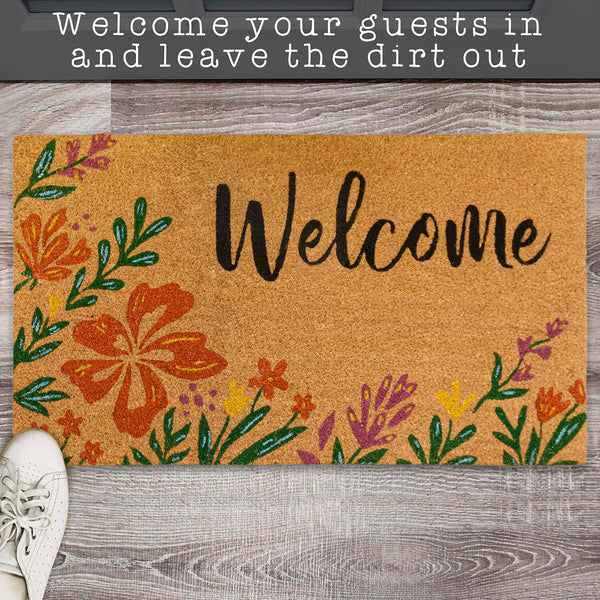 MAINEVENT Summer Spring Coir Doormat  Outdoor Mats 