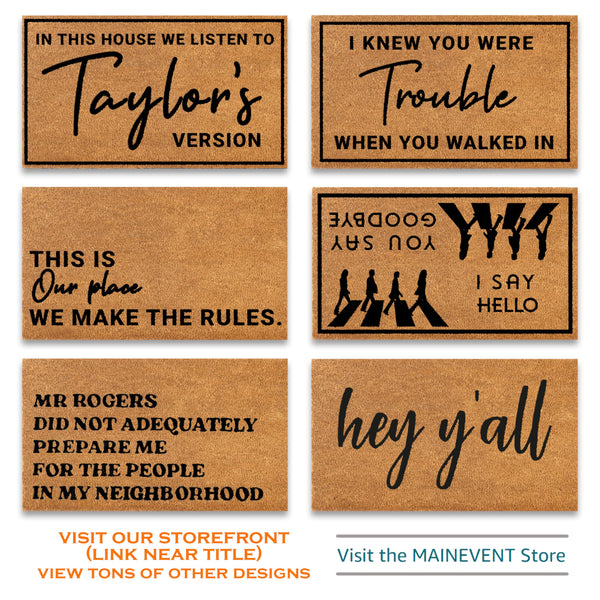 MAINEVENT Taylor Swift Coir Outdoor Mat 