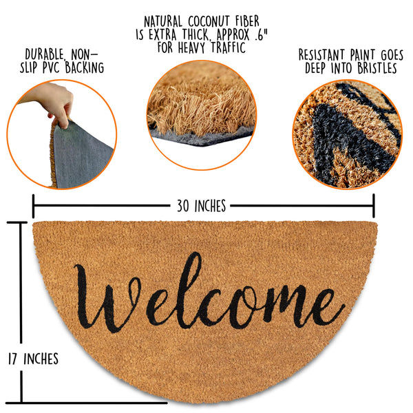 MAINEVENT Welcome-themed coir outdoor mats